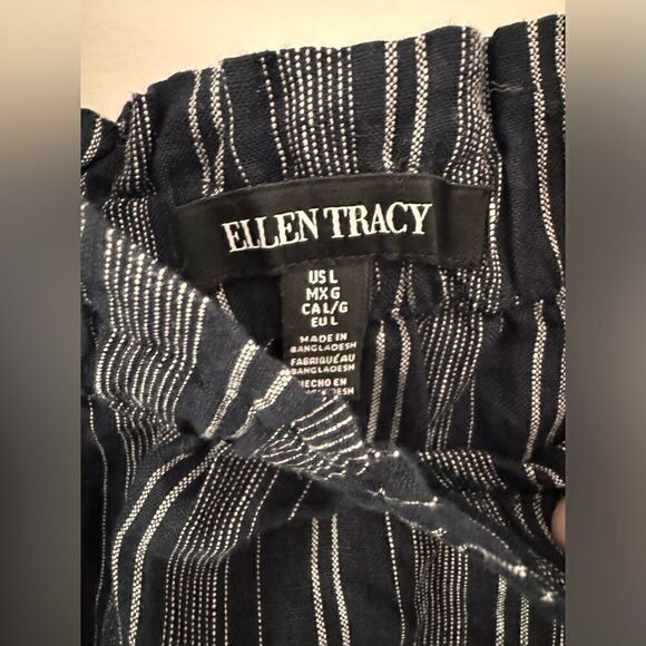 Ellen Tracy LINEN BLEND PAPERBAG WAIST SKIRT - Picture 5 of 8
